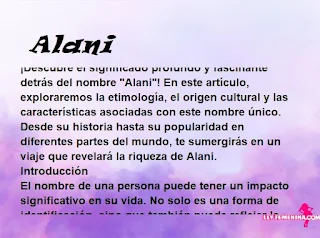 significado del nombre Alani