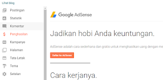 Cara Daftar Google Adsense di Blog