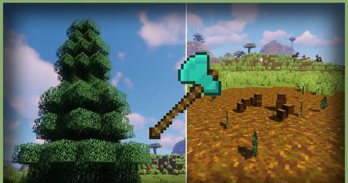 Falling Tree Mod 1 17 1 1 16 5 Break Down Trees By Only Cutting One Piece Of It Minecraft Prensi