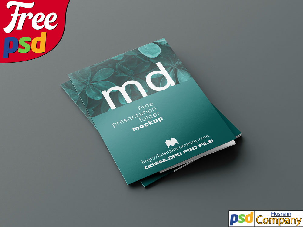 Download Free Presentation Folder PSD Mockup #2
