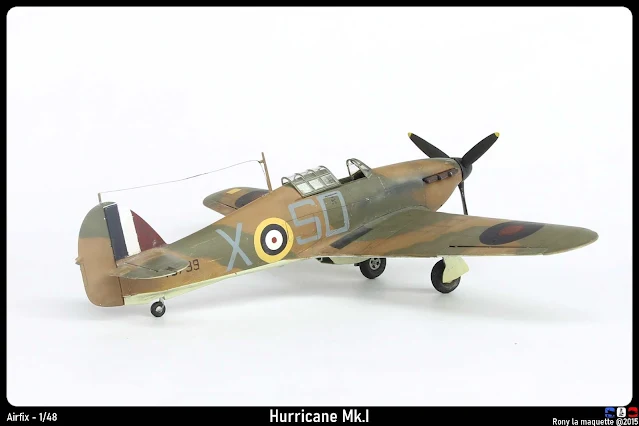 Maquette de l' Hurricane MkI d'Airfix au 1/48.