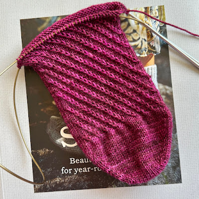 Hand knitted sock in progress