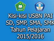 Kisi-Kisi USBN PAI SMP Tahun 2015/2016 (Terbaru Yang Sudah di Revisi Tim DIY)