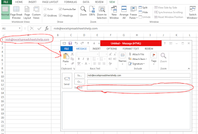 excel email hyperlink