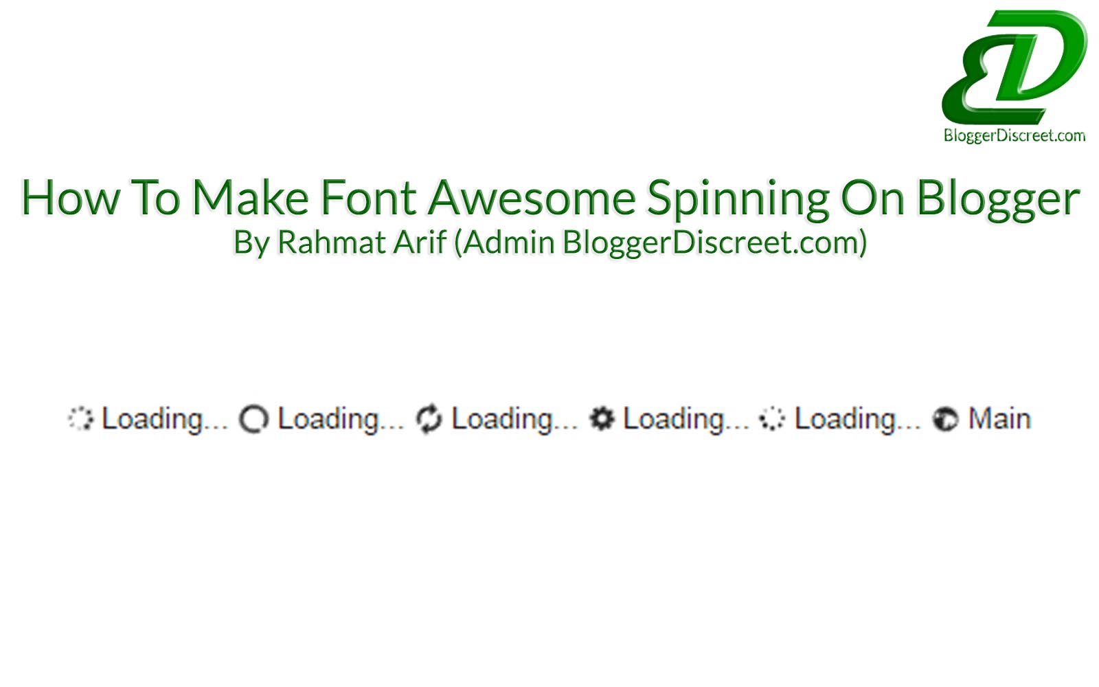 How To Make Font Awesome Spinning On Blogger How To Make Font Awesome Spinning On Blogger