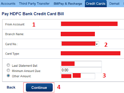 HDFC Credit Card Bill Payment