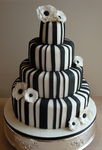 Black and White Wedding Cake Couture