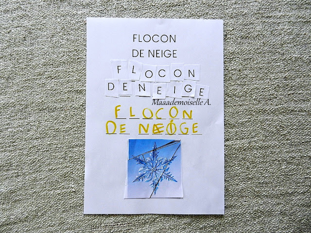 || Nos activités sur les flocons de neiges - Ecriture