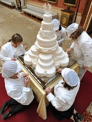 the wedding cake for the royal wedding being prepared by the world's famous