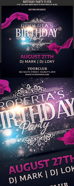  Birthday Party Flyer Invitation Template