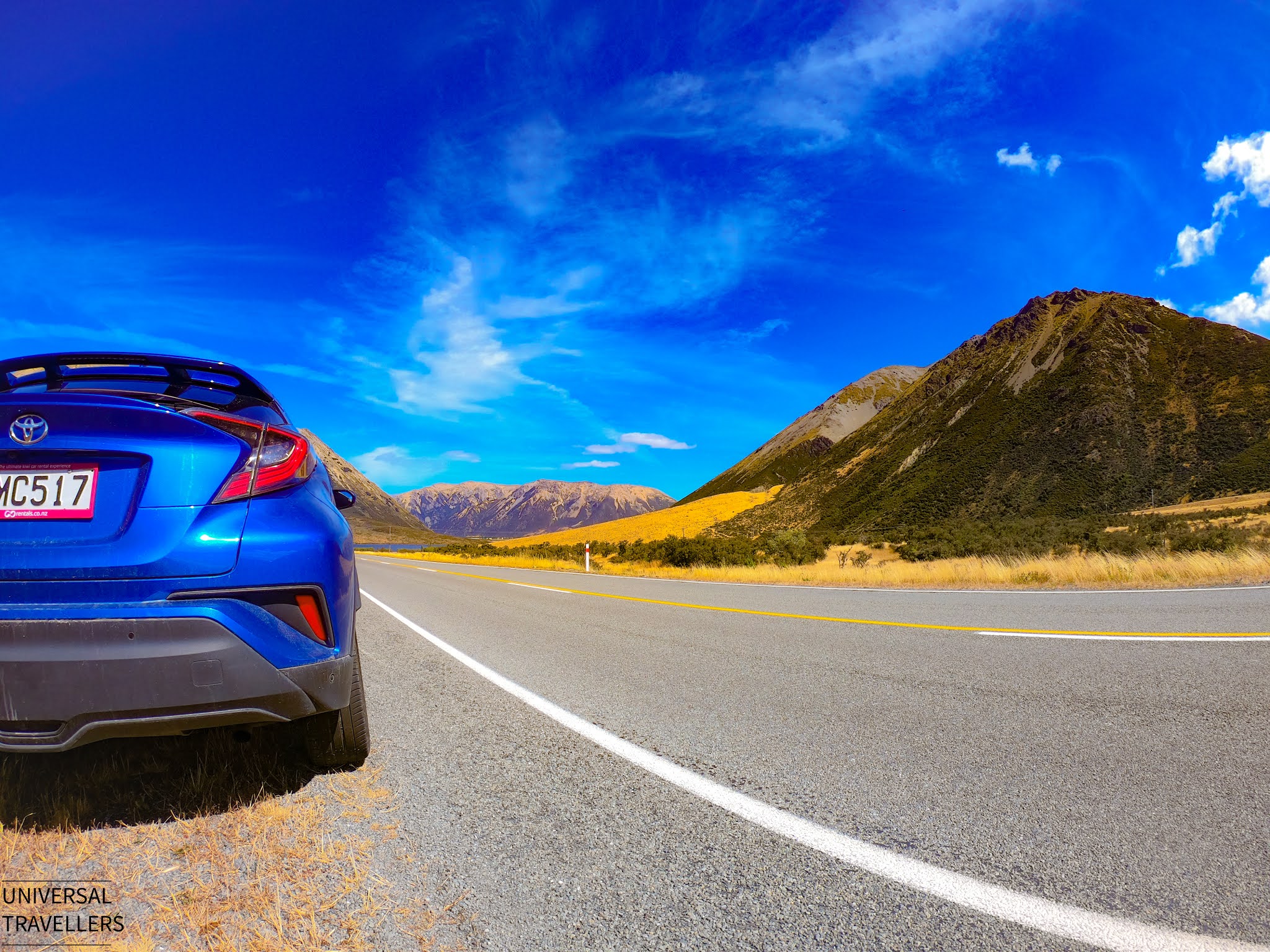 rent a car for summer time road tripping in South Island, New Zealand