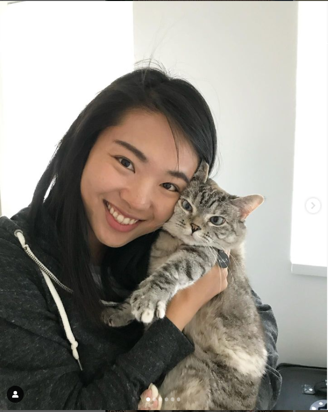 Nala the cat and her owner Varisiri Mathachittiphan