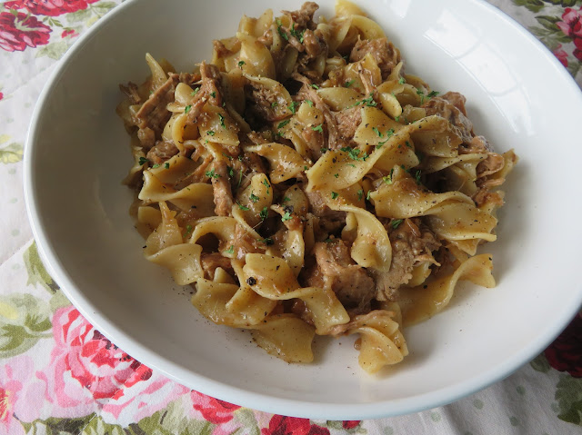 Slow Cooker Pork and Noodles