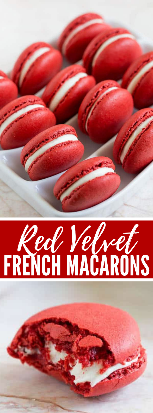 Red Velvet Macarons #cookies #dessert