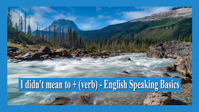 I didn't mean to + (verb) - English Speaking Basics