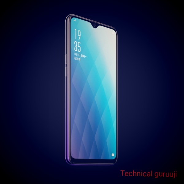 Oppo A7 with dewdrop notch display 