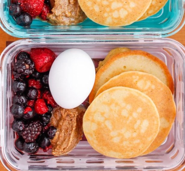 PALEO PANCAKE BREAKFAST MEAL PREP BOWLS #healthy #diet