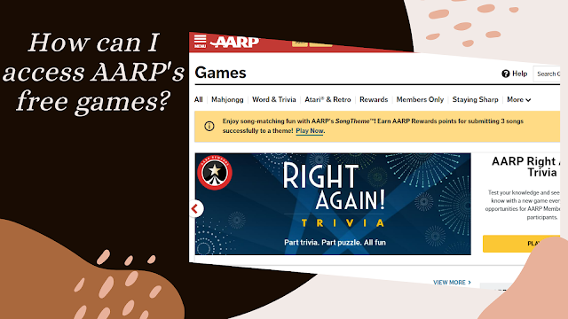 How can I access AARP's free games?