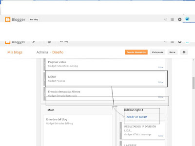Gardget menú paginas en blogger