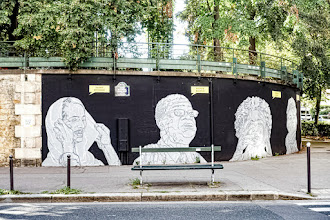 Paris : Mur des Droits Humains, sous l’égide d’Amnesty International France en collaboration avec la Ville, hommage aux activistes contemporains avec une oeuvre inaugurale signée Mahn Floix - XIIème