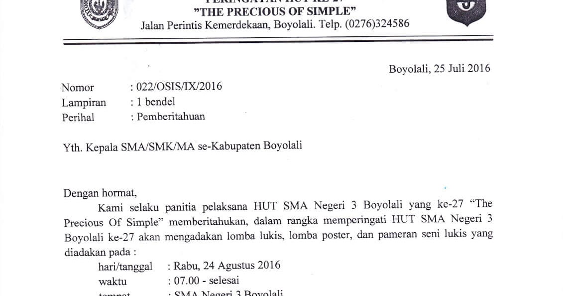 4 Contoh Surat Resmi Dalam Bahasa Inggris Singkat Dan ...