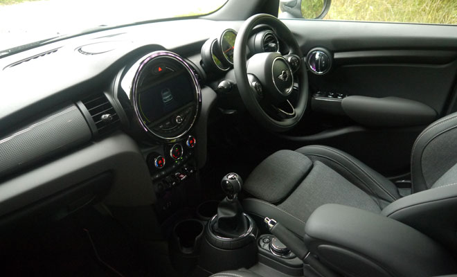 Mini Cooper D five-door front interior