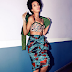 Solange in Burberry African prints