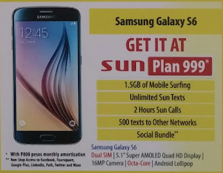 Samsung Galaxy S6 Now Available At Sun Plan 999