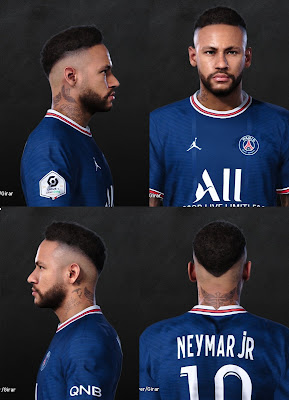 PES 2021 Faces Neymar Jr by Valentinlgs10