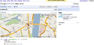 Google Bookmarks Share Maps