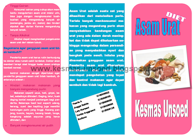 Segalanya tentang penyakit asam urat: leaflet asam urat