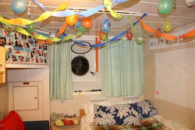 O meu quarto, decoração da festa surpresa no dia 4 