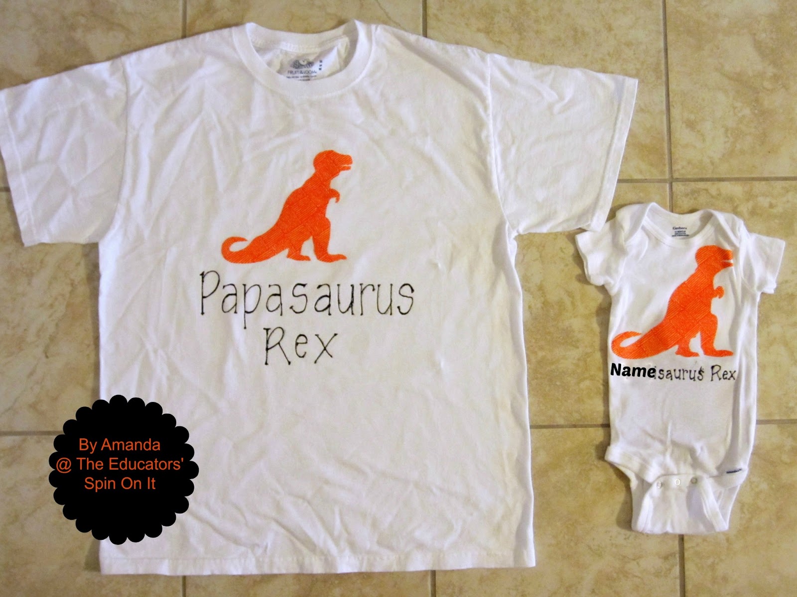 The Educators' Spin On It: DIY Fathers' Day T-shirt Dinosaur Theme