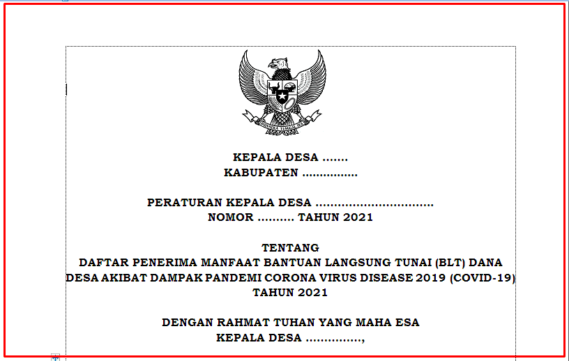 Download Perkades Tentang Daftar Penerima Manfaat BLT Dana Desa Tahun  Download Perkades Tentang Daftar Penerima Manfaat BLT Dana Desa Tahun 2021 