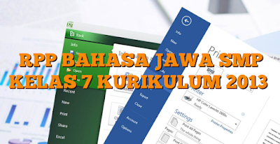 RPP Bahasa Jawa SMP Kurikulum 2013 SMP/MTs Revisi 2017/2018