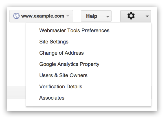 Administrative Setting in Webmaster Tools