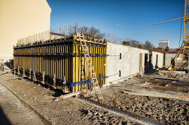 Baustelle Potsdam, Bürokomplex für die Landesregierung Brandenburg, Hoffbauerstraße, 14467 Potsdam, 11.01.2014