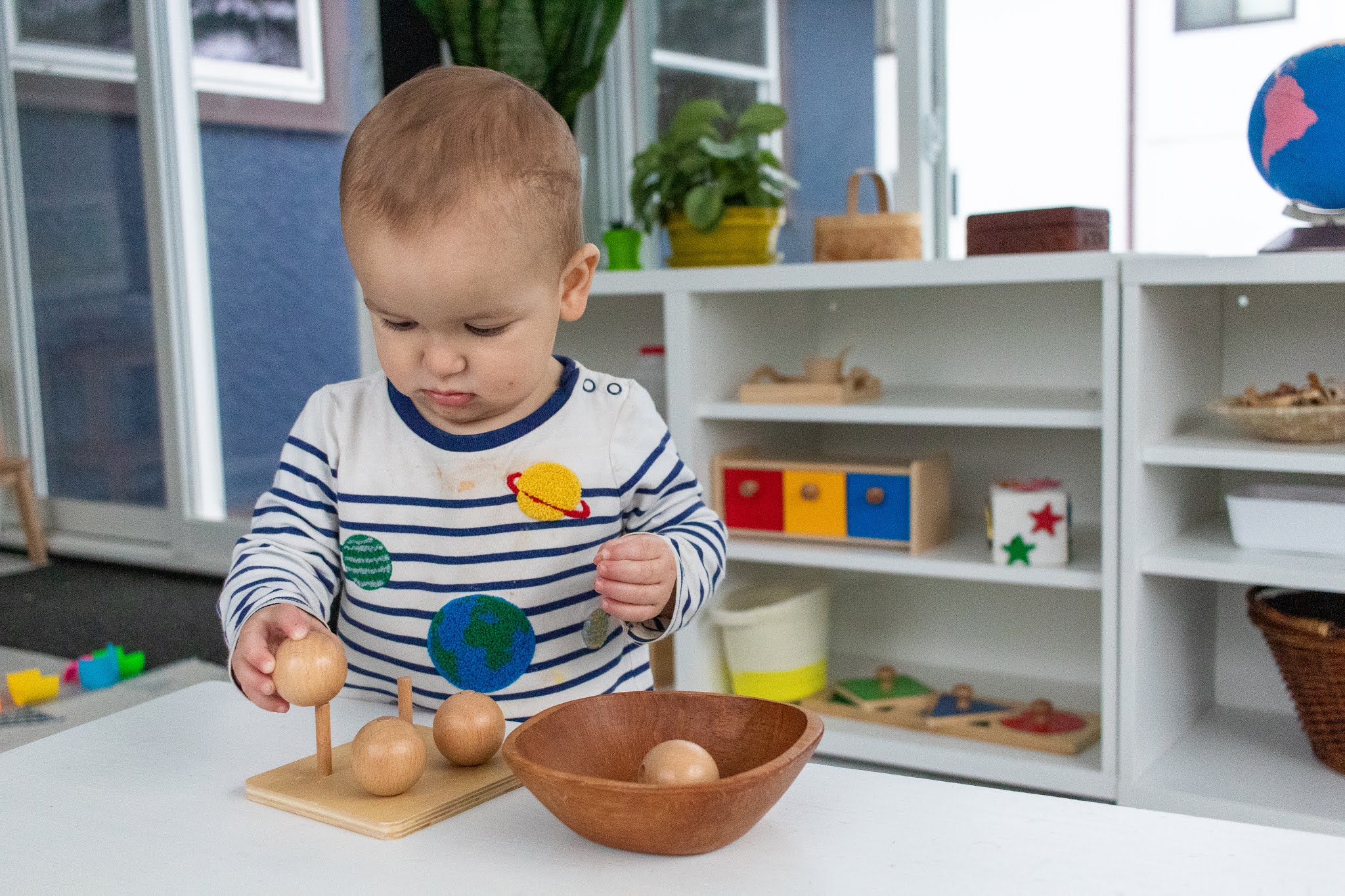 Montessori Toddler:  A Pegging Challenge