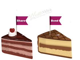 Two pieces of cakes depicting share and bond