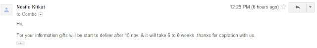 Nestle KITKAT contest, extension of date and the delivery schedule for Google Nexus 7 2013 to the contest Winners