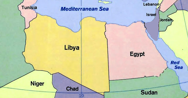 Libya and Egypt map 1977