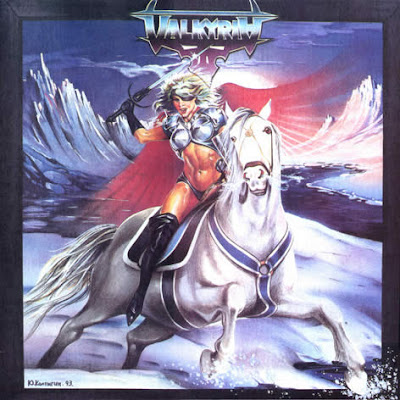 Metal album woman on horse with sword