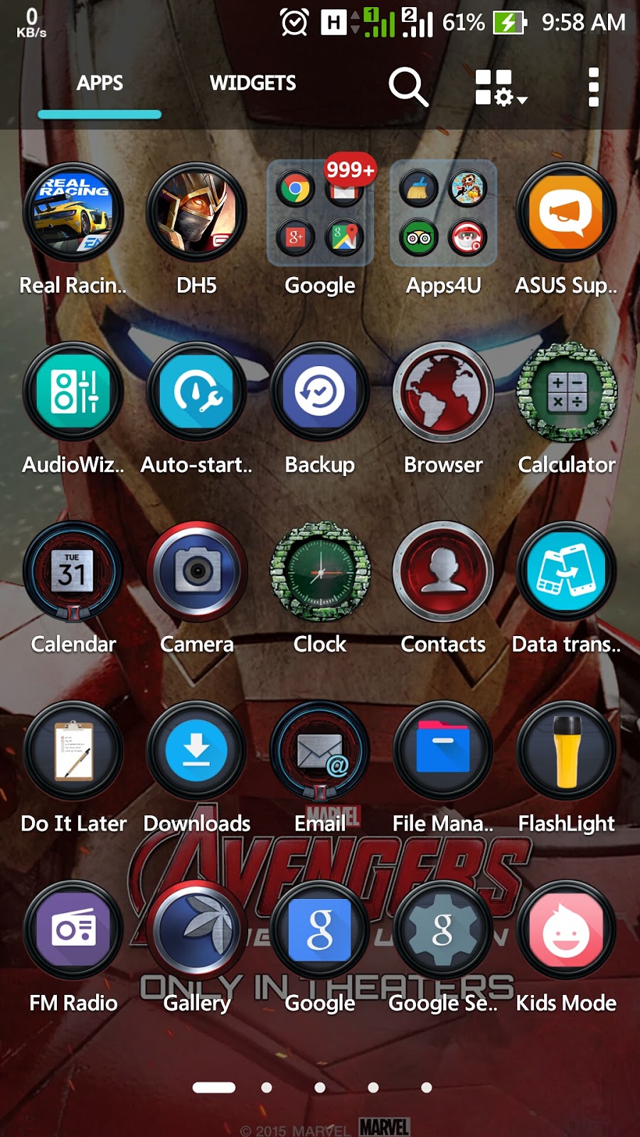 Themes Iron Man ZenUI Theme For ASUS Zenfone 2 Asus Zenfone