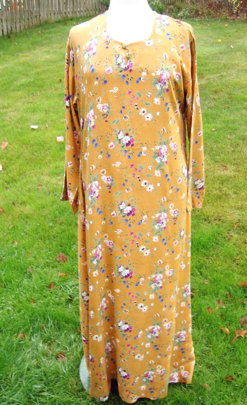 Printed yellow long dress for