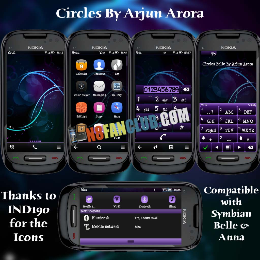 ... Circles theme by Arjun Arora with beautiful abstract wallpaper