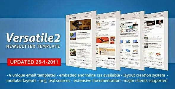 Versatile Newsletter 2 - 9 layouts, Modular System