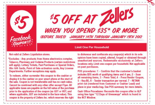 Zellers printable coupon