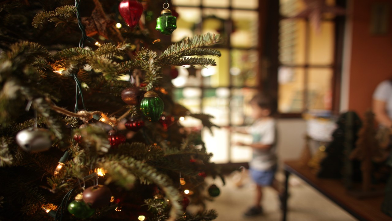 A Grande e clássica árvore de Natal