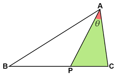 △ACPで余弦定理