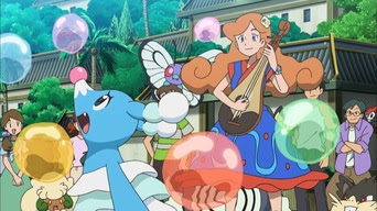 Pokemon Sol y Luna Capitulo 40 Temporada 20 Globos, brionne, y belicosidad